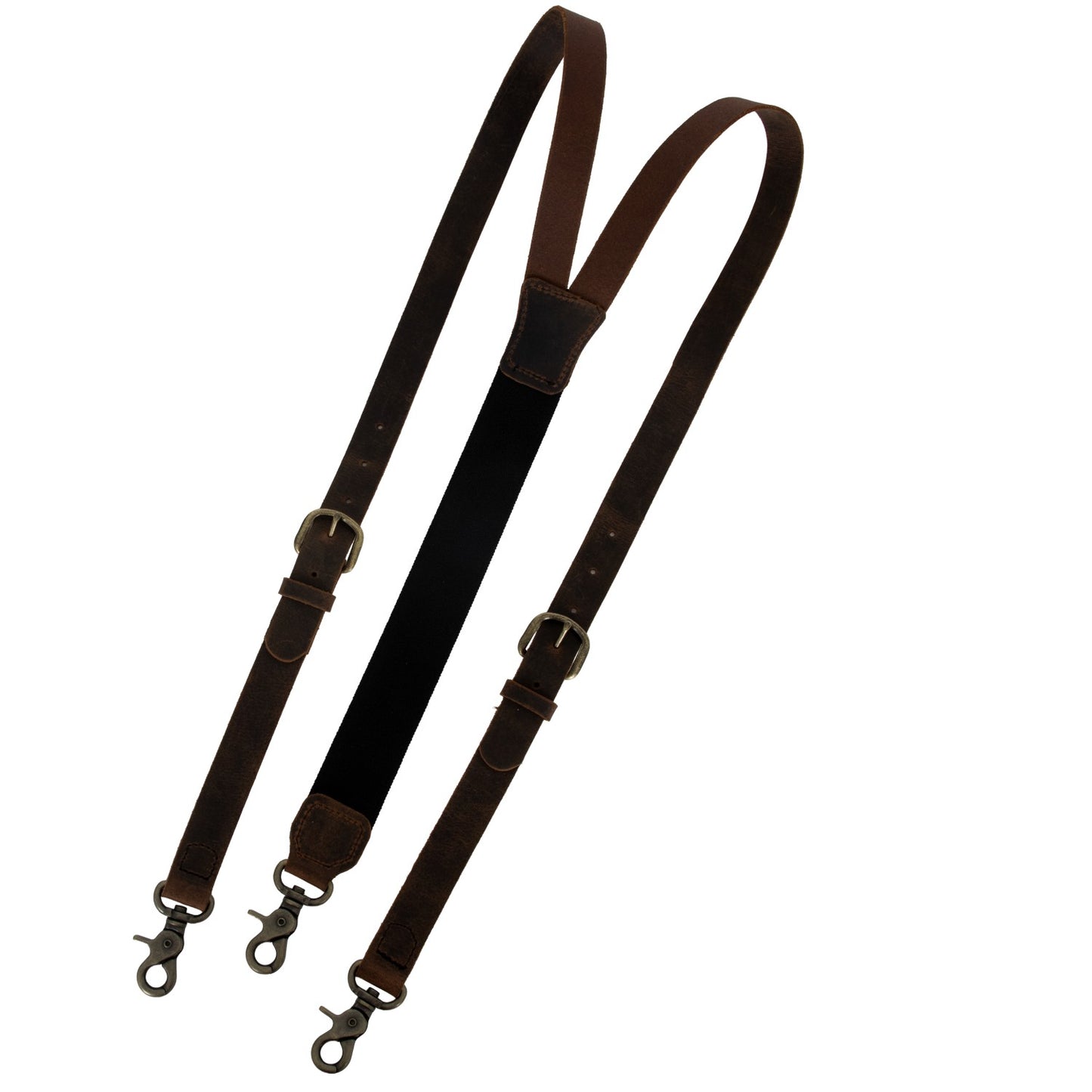 Amish-Made Leather Suspenders with Trigger Snaps