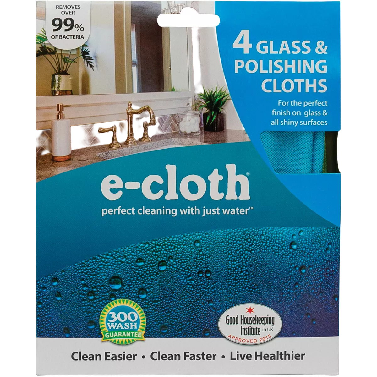 e-Cloth Glass & Polishing Cloths - Pack of 4