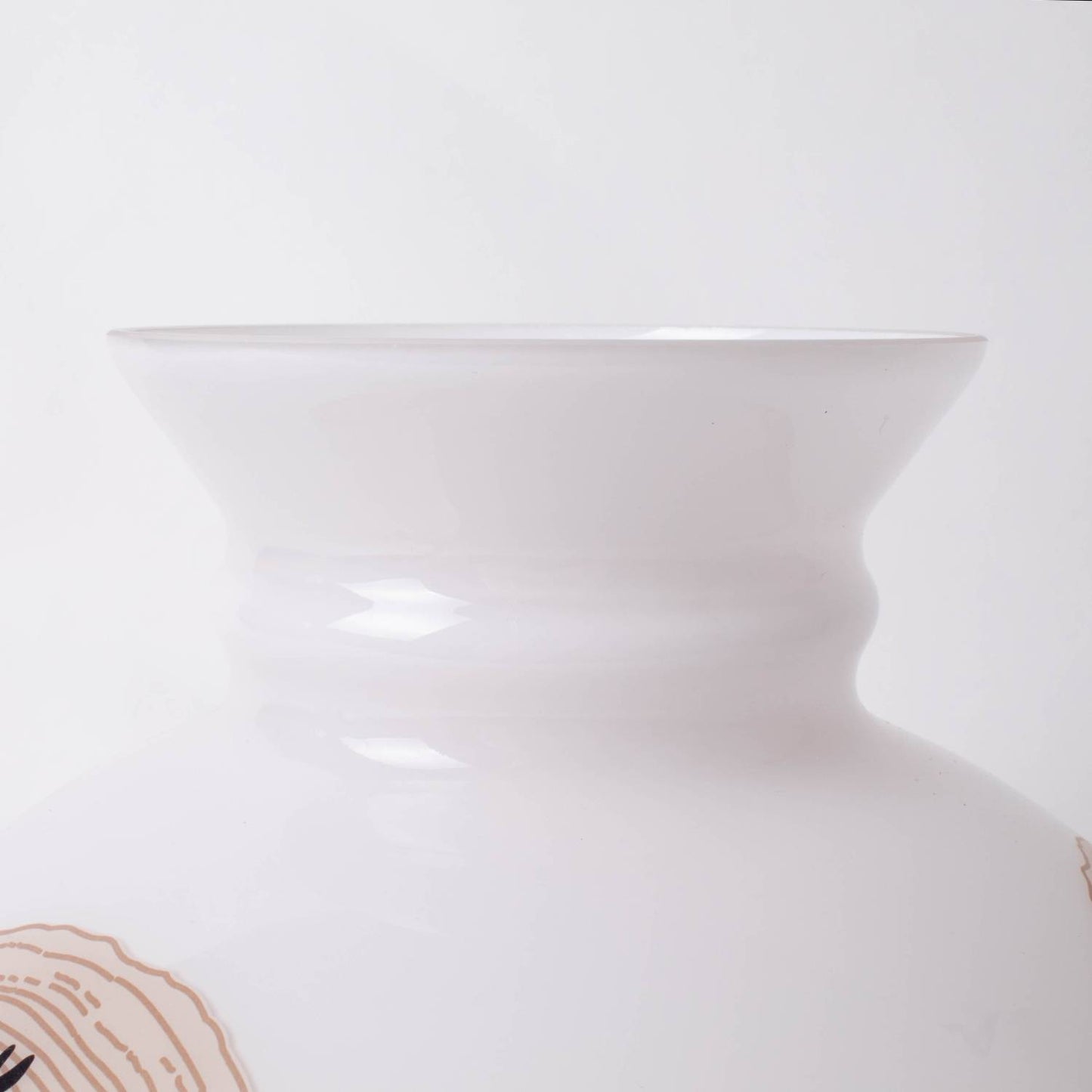 Handcrafted white glass student lamp shade with smooth curves and subtle wood grain accents, designed to gently diffuse light, featured in Lamps & Lighting, Parts and Accessories, Lamp Shades, Best Sellers, and Promo Eligible collections.
