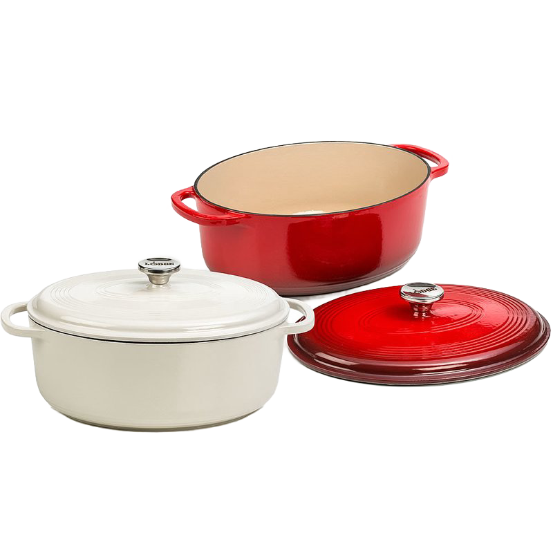 Lodge Enameled Cast Iron 7 Qt Oval Dutch Oven | Lehman's