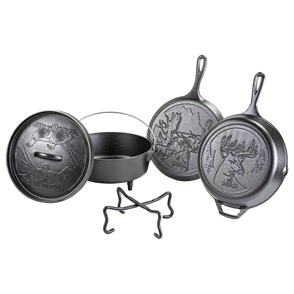 激レア★アウトドア★LODGE★cast iron Lodge Cast Iron Wildlife Series 5-Piece Set | Lehman's
