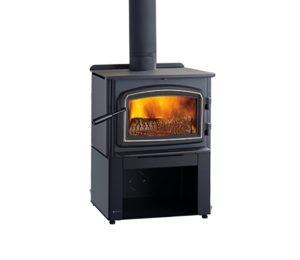 Regency Classic F2450 Medium Wood Stove - Pedestal with Wood Storage