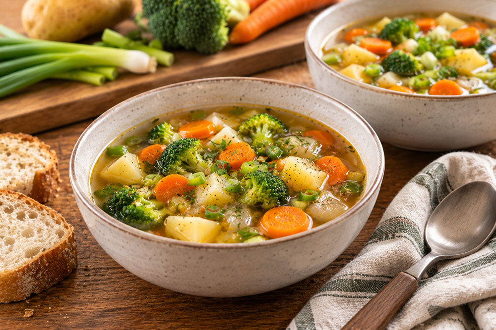 All Season Vegetable Soup for Two
