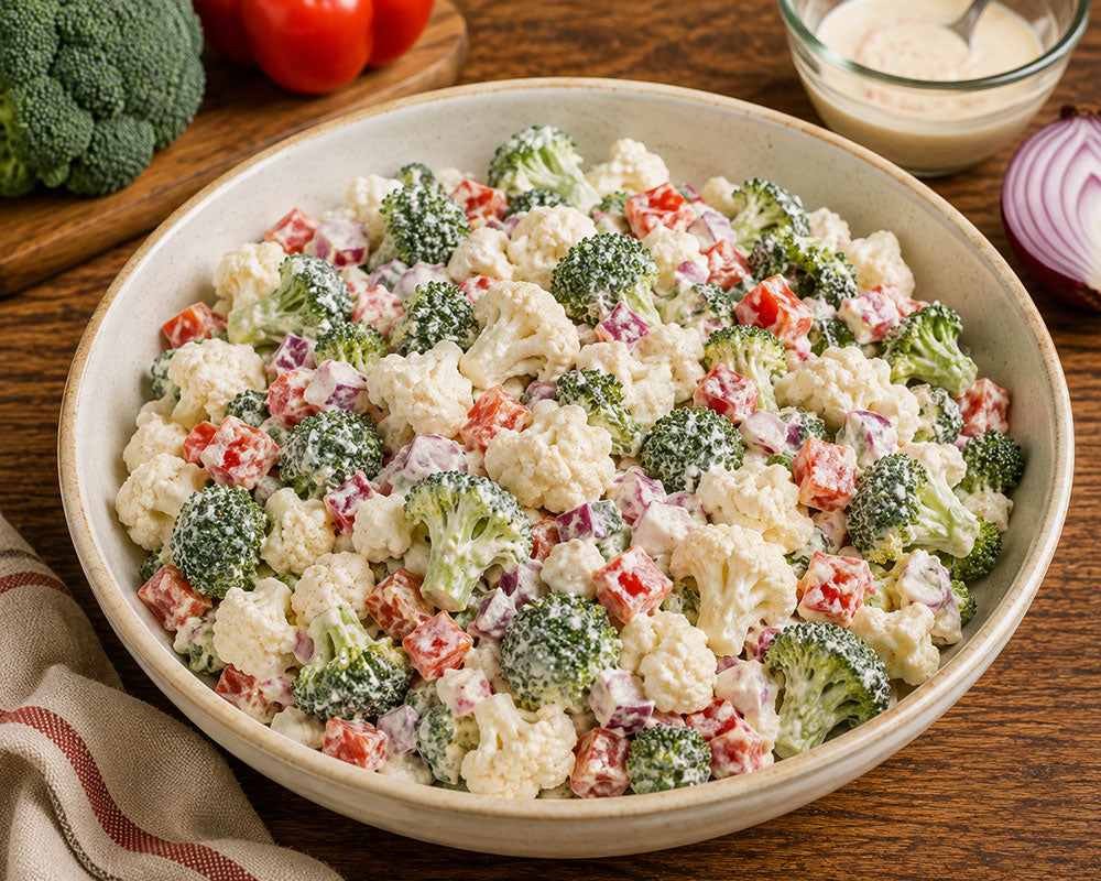 Cauliflower Broccoli Salad