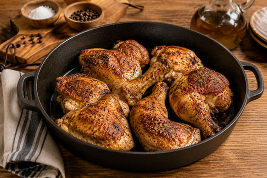 Easy Cast Iron Browned Chicken