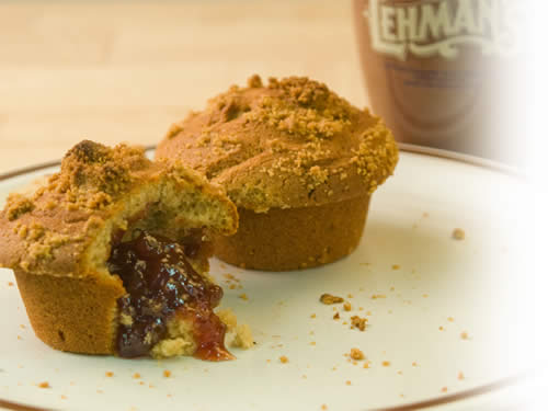 Wake-up comfort food: Peanut Butter and Jelly Muffins