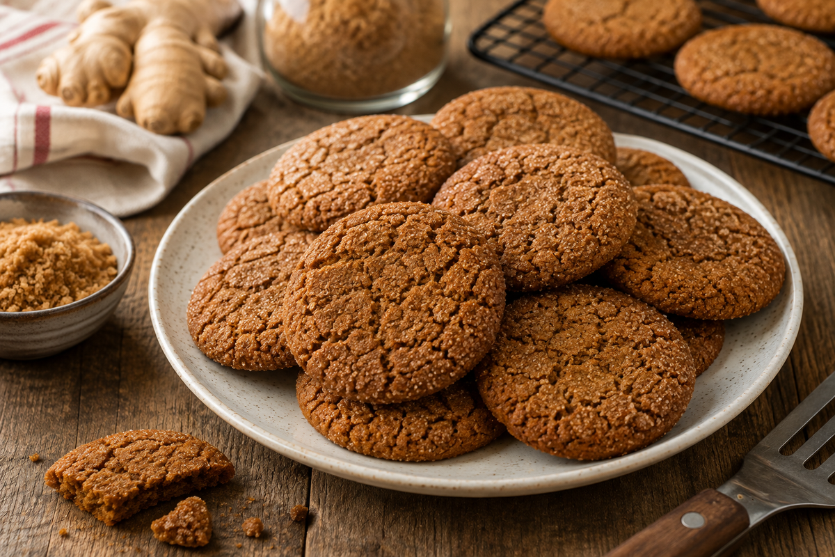 Yummy Gingersnap Cookies