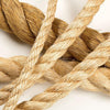 Close-up of natural fiber ropes made from soft, strong abaca strands, showcasing handcrafted quality and durability suitable for farm, garden, and tool use.