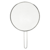 Round stainless steel splatter screen with fine mesh and long handle, designed to protect kitchen surfaces, featured in Kitchen & Food, Kitchen Gadgets, Cooking and Baking Helpers, Best Sellers, and Promo Eligible collections.