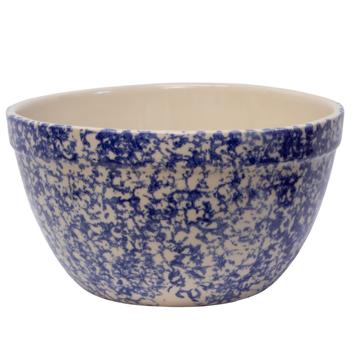 Stoneware Shoulder Bowl – Sponge Blue