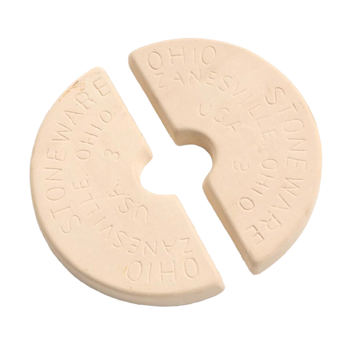 Handcrafted ceramic weight stones made in USA, designed to fit numbered crocks and keep food submerged during fermenting and pickling in Kitchen & Food, Food Preservation, and USA Made collections.