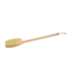 Long-handled bath brush with natural Tampico bristles and smooth oiled beechwood handle, designed for firm exfoliation and invigorating skin care, featured in Health & Wellness, Grooming and Personal Hygiene, Best Sellers, and Promo Eligible collections.