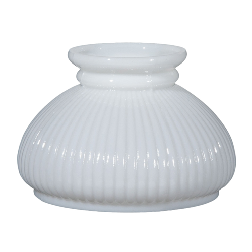 7" Opal Ribbed Oil Lamp Shade