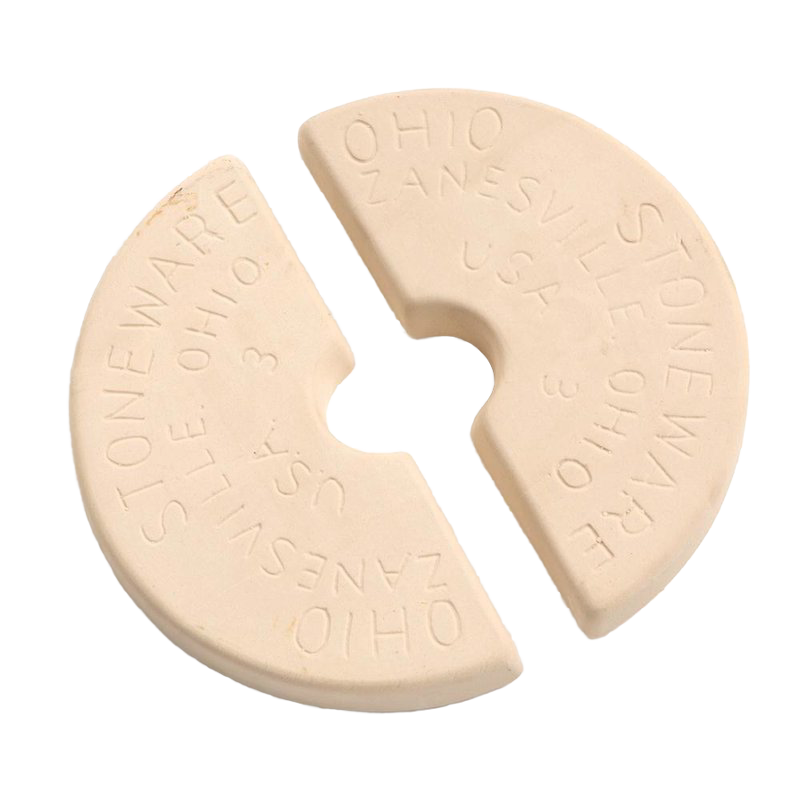 Handcrafted ceramic weight stones designed to fit numbered stoneware crocks, made in the USA, ideal for keeping food submerged during fermenting in Kitchen & Food and Food Preservation collections.