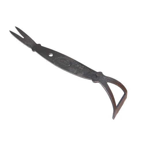 Handcrafted all-steel double-ended gardening tool with a forked hoe and curved blade for precise dandelion weeding, part of Farm, Garden & Tool and Garden Accessories collections.