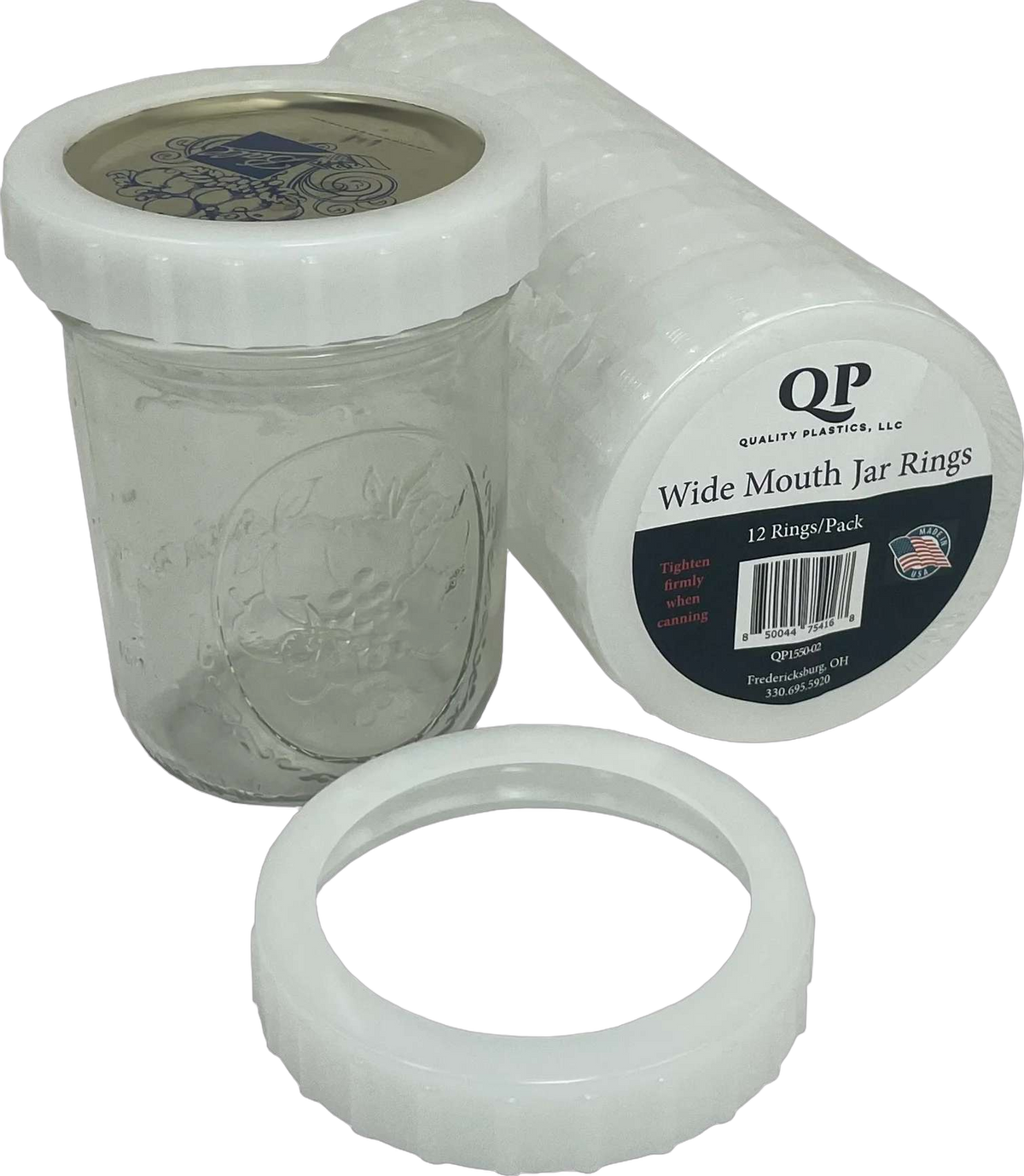 Plastic Canning Jar Bands for Regular or Wide Mouth Jars – 12 pk