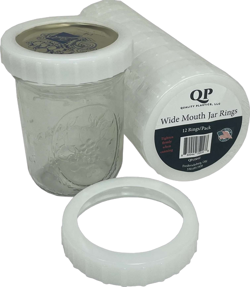 Plastic Canning Jar Bands for Regular or Wide Mouth Jars – 12 pk