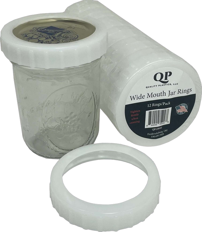 Plastic Canning Jar Bands for Regular or Wide Mouth Jars – 12 pk
