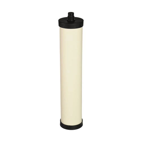 Replacement ceramic water filter cartridge with a durable design that reduces chlorine, bacteria, cysts, sediment, and heavy metals, suitable for water filtration in appliances and emergency supplies.