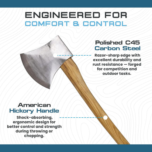 Prandi Lumberjack Axe Classic, 5.29-Lb Head