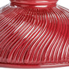 Aladdin Ruby Swirl Glass Oil Lamp Shade