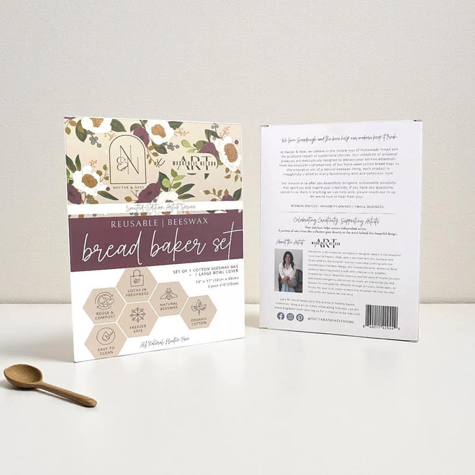 Bread Baker Storage Set – Beeswax Bag and Bowl Cover