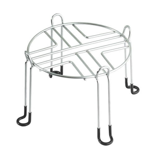 Sturdy stainless steel stand with rubber-tipped legs designed to elevate gravity water filters, ideal for Appliances, Emergency Supplies, Water Heating and Treatment, and Best Sellers collections.