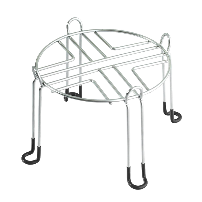 Sturdy stainless steel stand with rubber-tipped legs designed to elevate gravity water filters, ideal for Appliances, Emergency Supplies, Water Heating and Treatment, and Best Sellers collections.