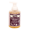 Clear pump bottle of Lehman's handcrafted foaming hand soap with lavender essential oil, featuring a natural castile formula with olive, coconut, sunflower, honey, and jojoba oils, made in USA, ideal for Health & Wellness, Grooming and Personal Hygiene, Soaps, and Best Sellers collections.