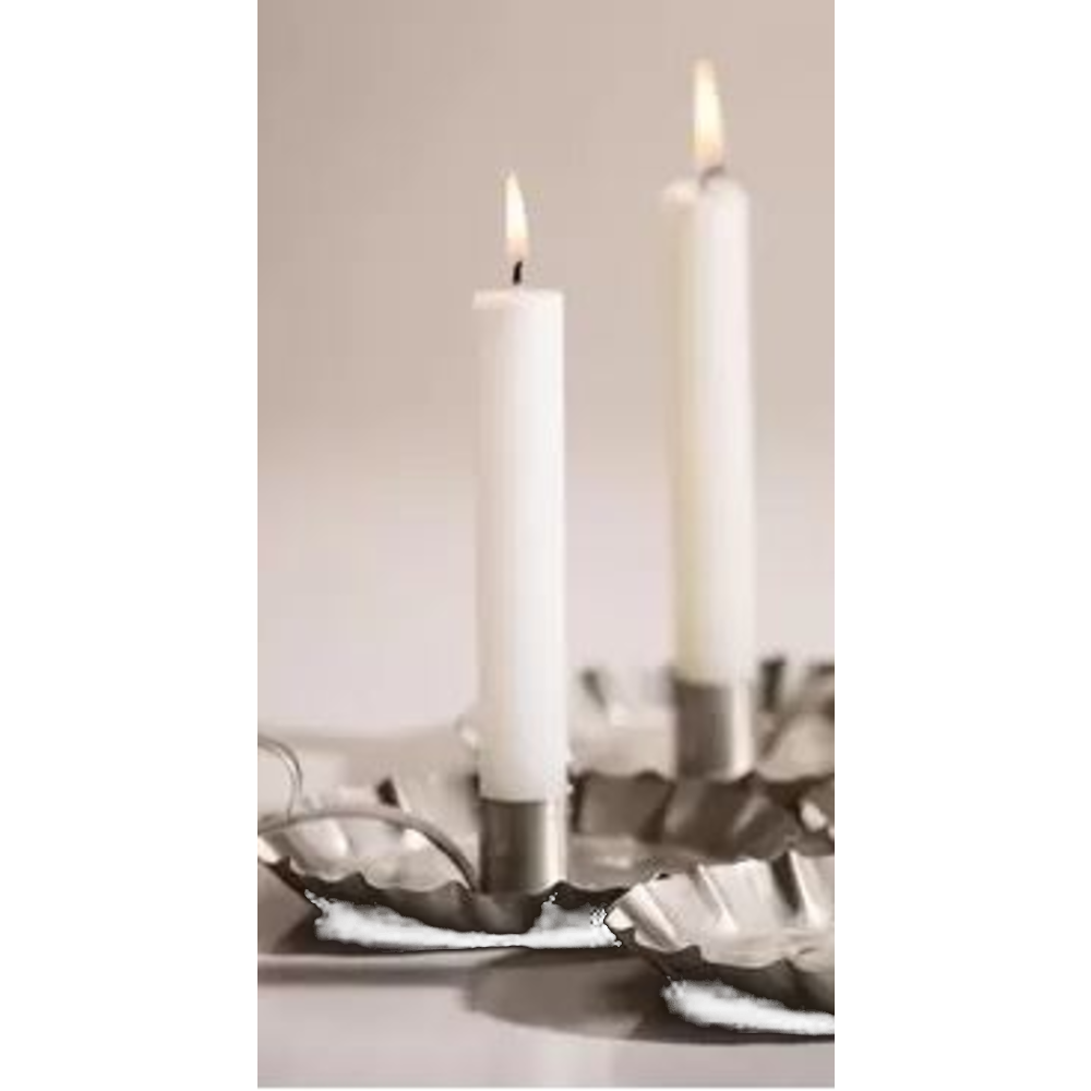10" White Dripless Candles - Set of 2