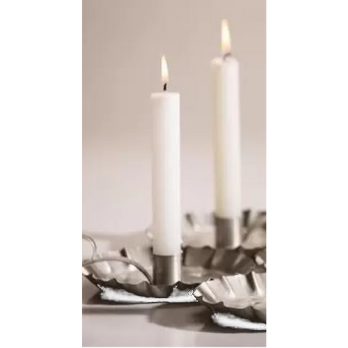 10" White Dripless Candles - Set of 2