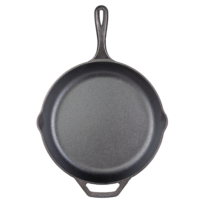 Handcrafted Lodge Classic Cast Iron Skillet with a pre-seasoned surface, ergonomic handles, and superior heat retention for Kitchen & Food, Cookware, Cast Iron, Best Sellers, Promo Eligible collections.