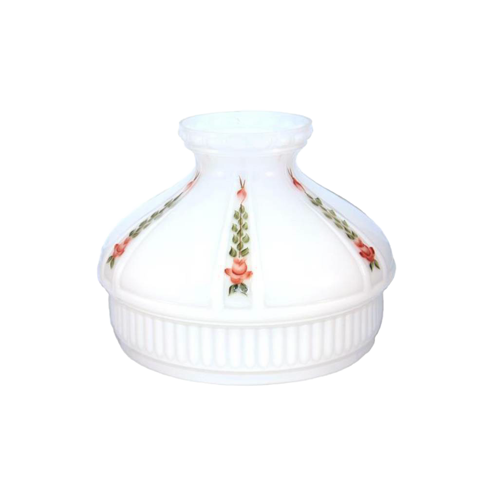 Aladdin Opal Red Rose Glass Oil Lamp Shade | Lehman's