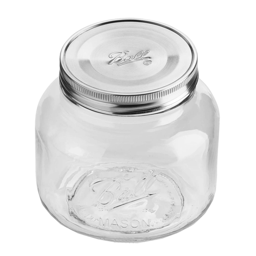 Unique handcrafted large glass storage jar featuring a stainless steel lid, ideal for organizing kitchen and pantry spaces, perfect for Home & Decor, Kitchen & Food, and Household Helpers collections.