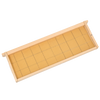 Handcrafted medium wood bee frame with wired natural beeswax foundation, Amish made in the USA, ideal for farm, garden, and beekeeping supplies in various hive component collections.