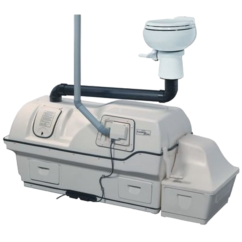 Handcrafted high-capacity composting toilet unit featuring automatic drum rotation and separate waste collection, ideal for Appliances, Composting Toilets, Best Sellers, and All Stoves & Appliances collections.