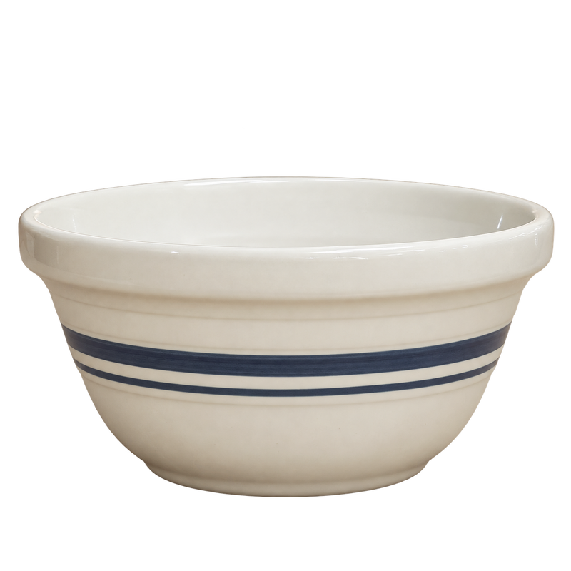 Dominion Stoneware Mixing Bowl – Green Striped