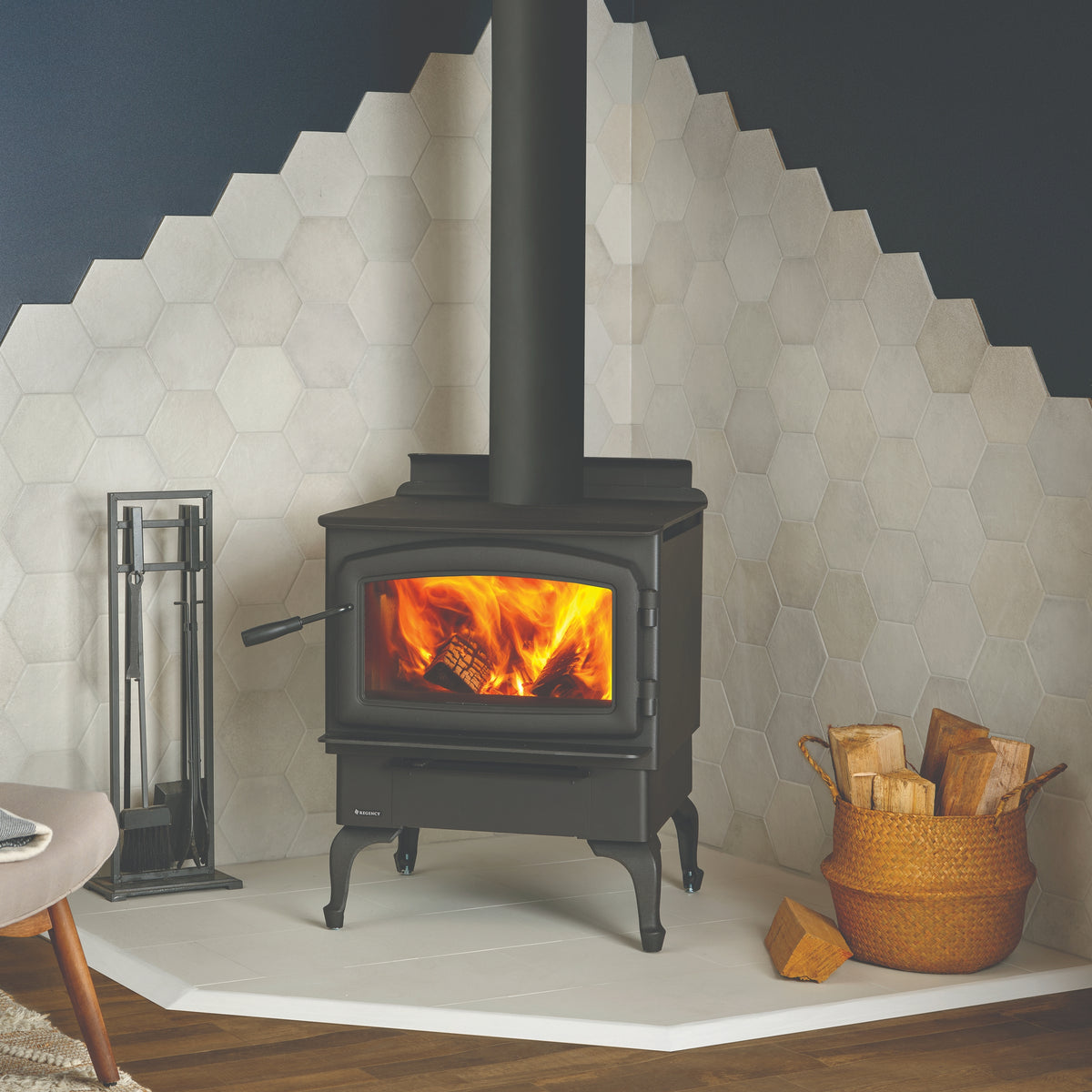 Regency Classic F2450 Medium Wood Stove - Black Legs