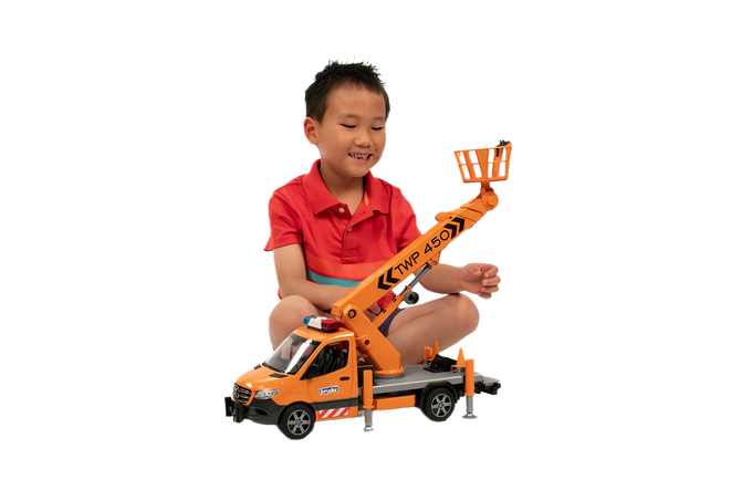 Bruder Toys MB Sprinter Work Platform with Light & Sound