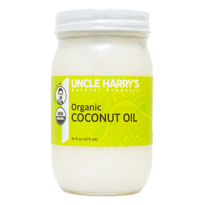 Handcrafted jar of organic coconut oil with bright yellow label, made in USA and featured in Health & Wellness, Kitchen & Food, Health Remedies, Pantry, Gluten Free, Best Sellers, and Promo Eligible collections.