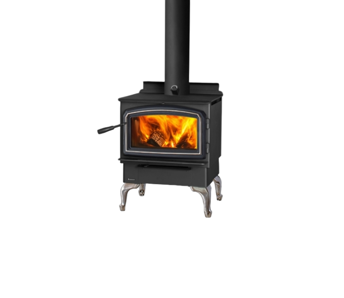 Regency Cascades F2500 Wood Stove - Brushed Nickel Legs