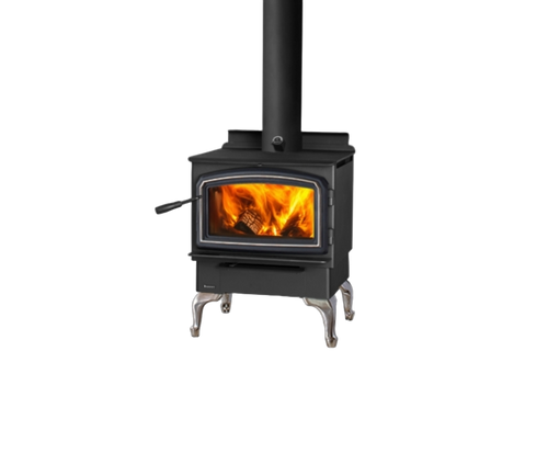 Regency Cascades F2500 Wood Stove - Brushed Nickel Legs