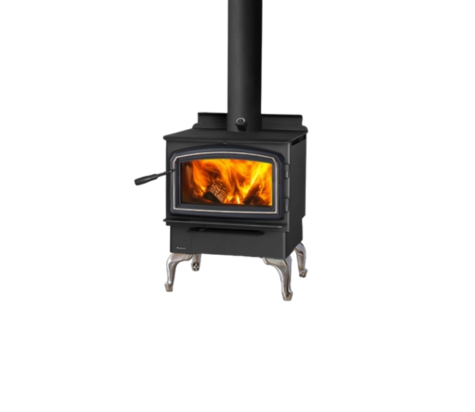 Regency Cascades F2500 Wood Stove - Brushed Nickel Legs