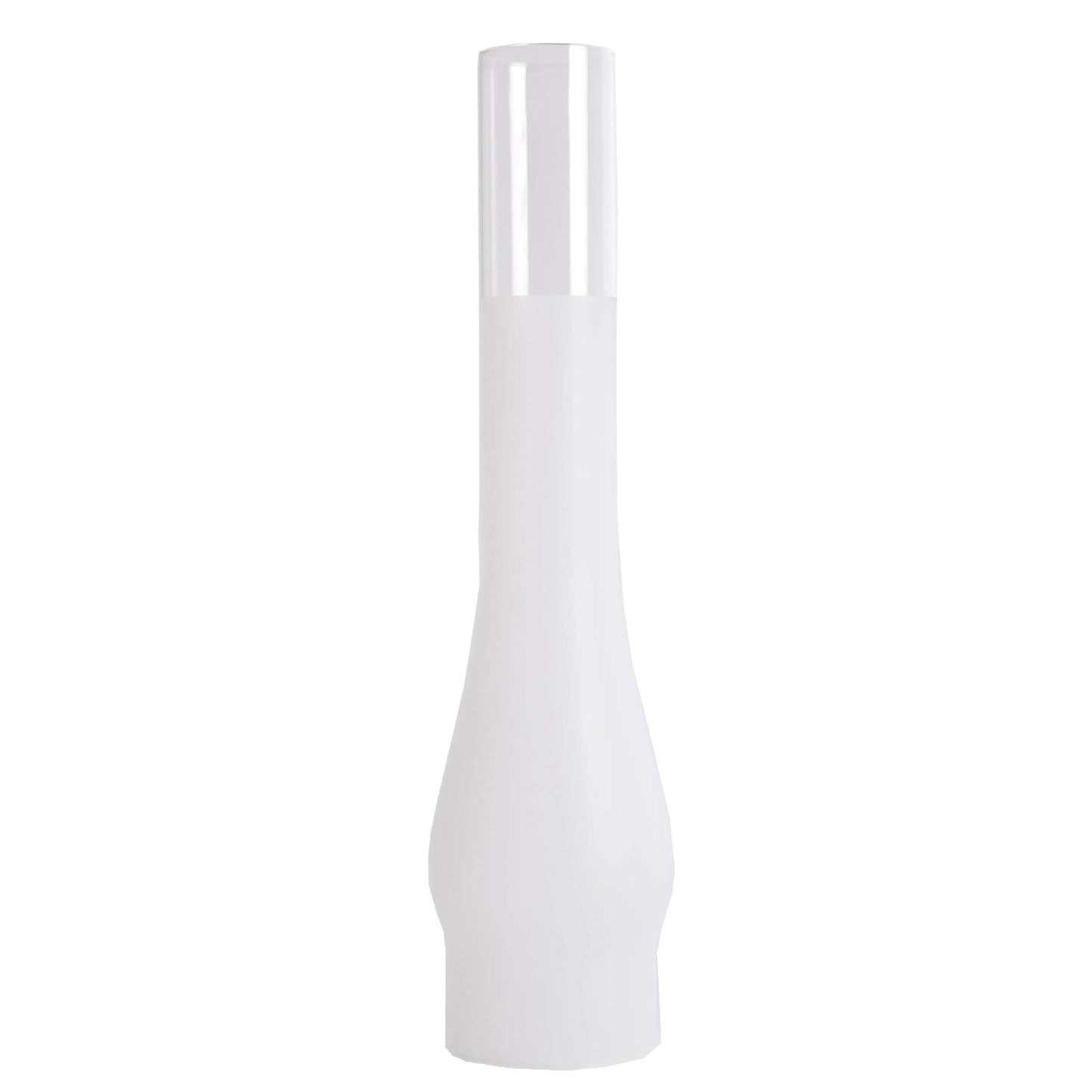 Clear glass oil lamp chimney with a 2-7/8 inch base and elegant bulge design, suitable for Lamps & Lighting, Parts and Accessories, Chimneys and Globes, Best Sellers, and Promo Eligible collections.