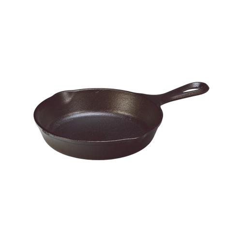 Seasoned cast iron skillet featuring a classic design with exceptional heat retention and durability, ideal for Kitchen & Food, Cookware, Cast Iron, Best Sellers, and Promo Eligible collections.