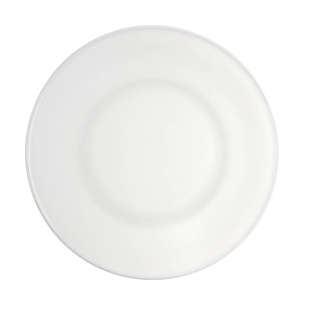 Handcrafted white glass plate with a smooth, glossy finish, proudly made in the USA, suitable for Kitchen & Food, Storage and Serving, USA Made, and Best Sellers collections.