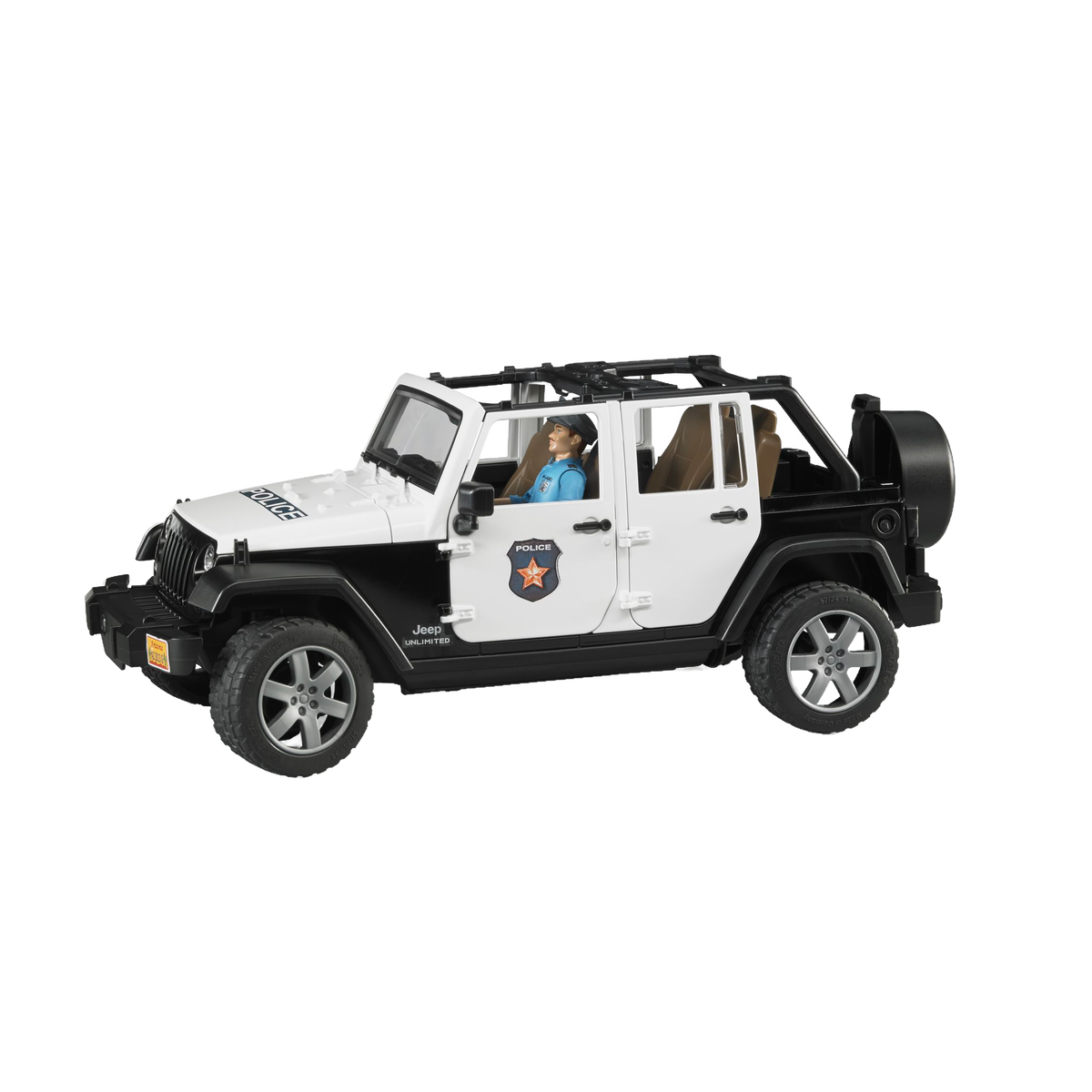 Bruder Toys Jeep Wrangler Rubicon Police Vehicle with Officer