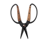 Rust-resistant gardener’s scissors featuring sharp stainless steel blades and wide walnut handles with ambidextrous design, part of Farm, Garden & Tool and Best Sellers collections.