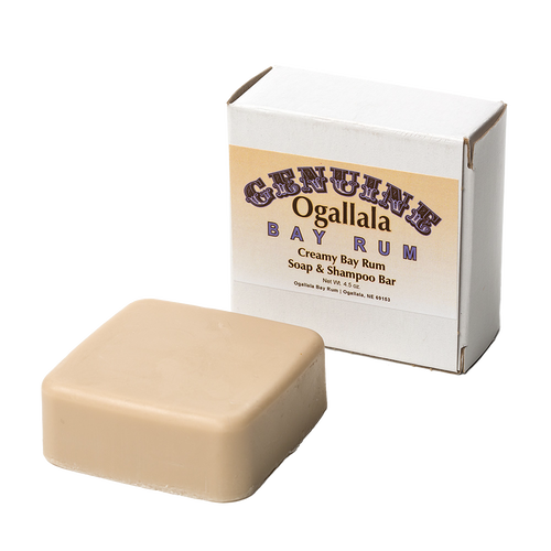 Handcrafted creamy bay rum soap and shampoo bar made in USA, designed for grooming and personal hygiene, featured in Health & Wellness, Soaps and Soapmaking, and USA Made collections.