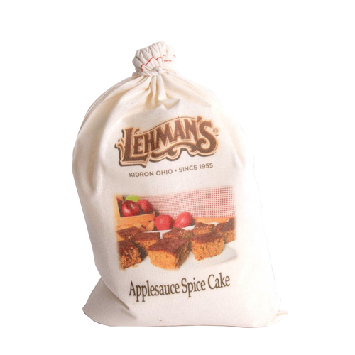 Natural fabric drawstring bag with handcrafted applesauce spice cake mix featuring charming rustic branding, great for Kitchen & Food, Pantry, Dry Goods and Mixes, Best Sellers, and Promo Eligible collections.
